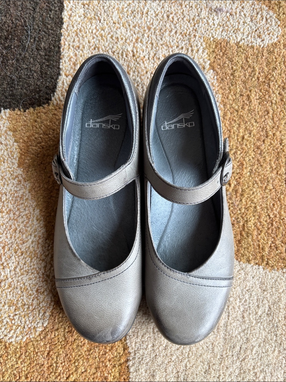 Dansko Women's Mary Jane Flats in Taupe Gray